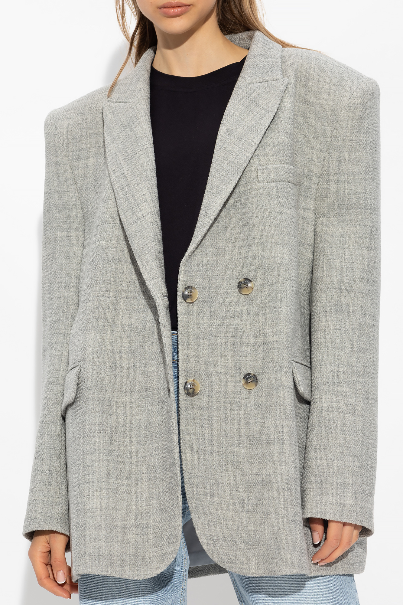 Marine Venca T shirts Grey Greenock wool blazer The Mannei